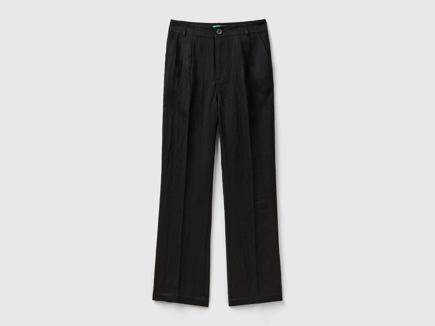 Pantaloni in misto viscosa da donna nero | Benetton Outlet