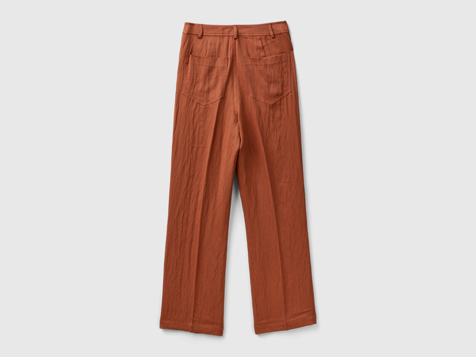 Pantaloni in misto viscosa da donna bruciato 2 | Benetton Outlet