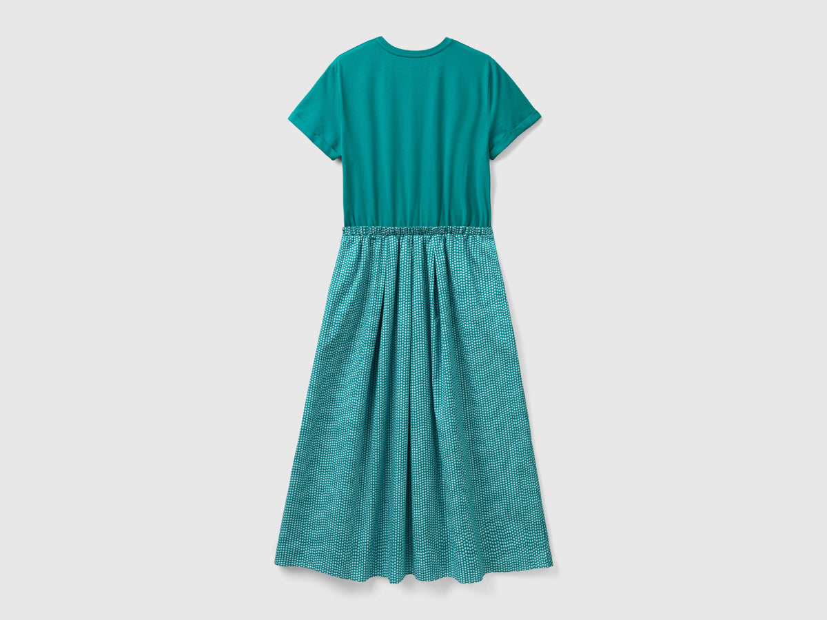 Vestito lungo con gonna stampata