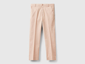 Chino cropped in cotone stretch