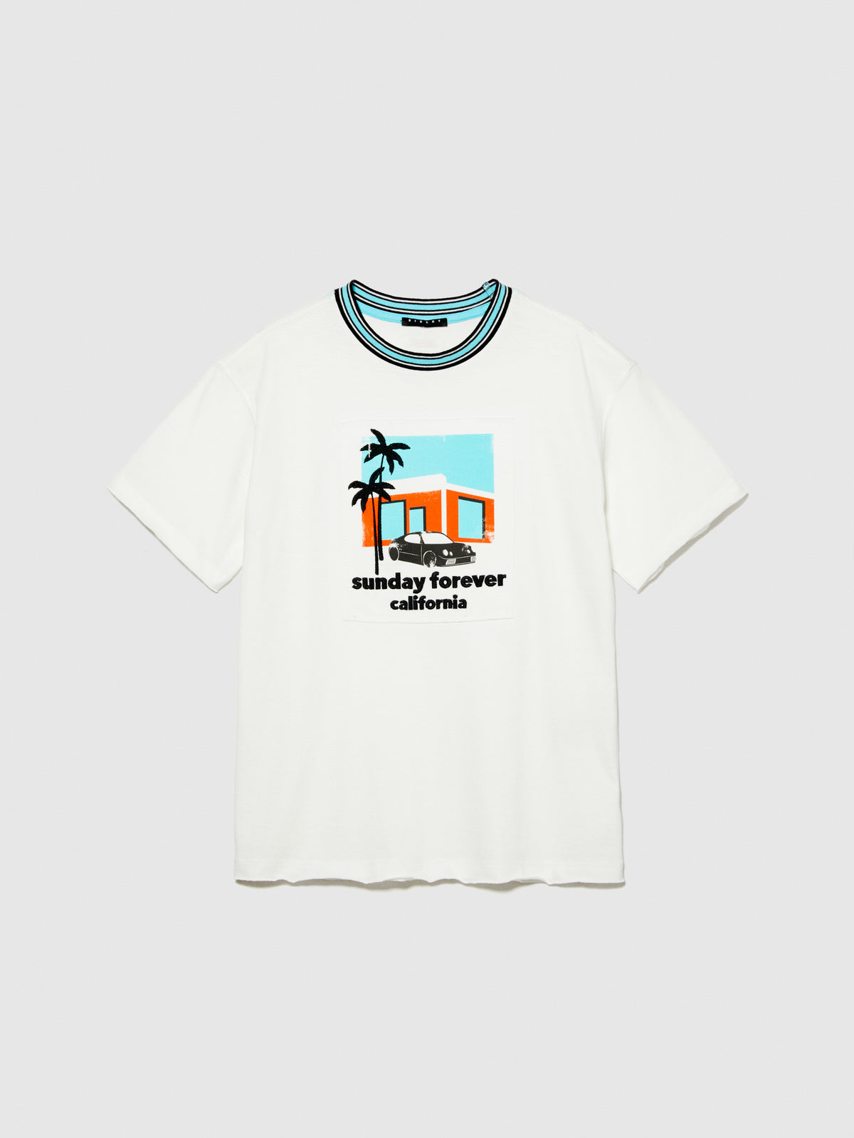 T-shirt con stampa ricamata
