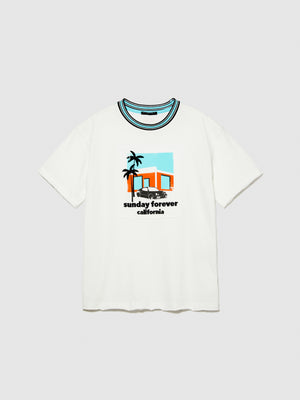 T-shirt con stampa ricamata