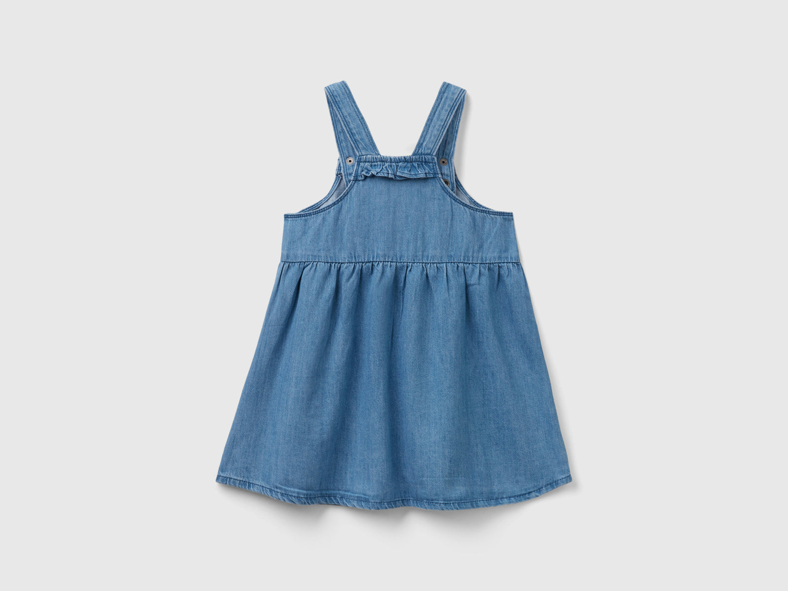 Gonna salopette in jeans leggero da bimba azzurro 2 | Benetton Outlet