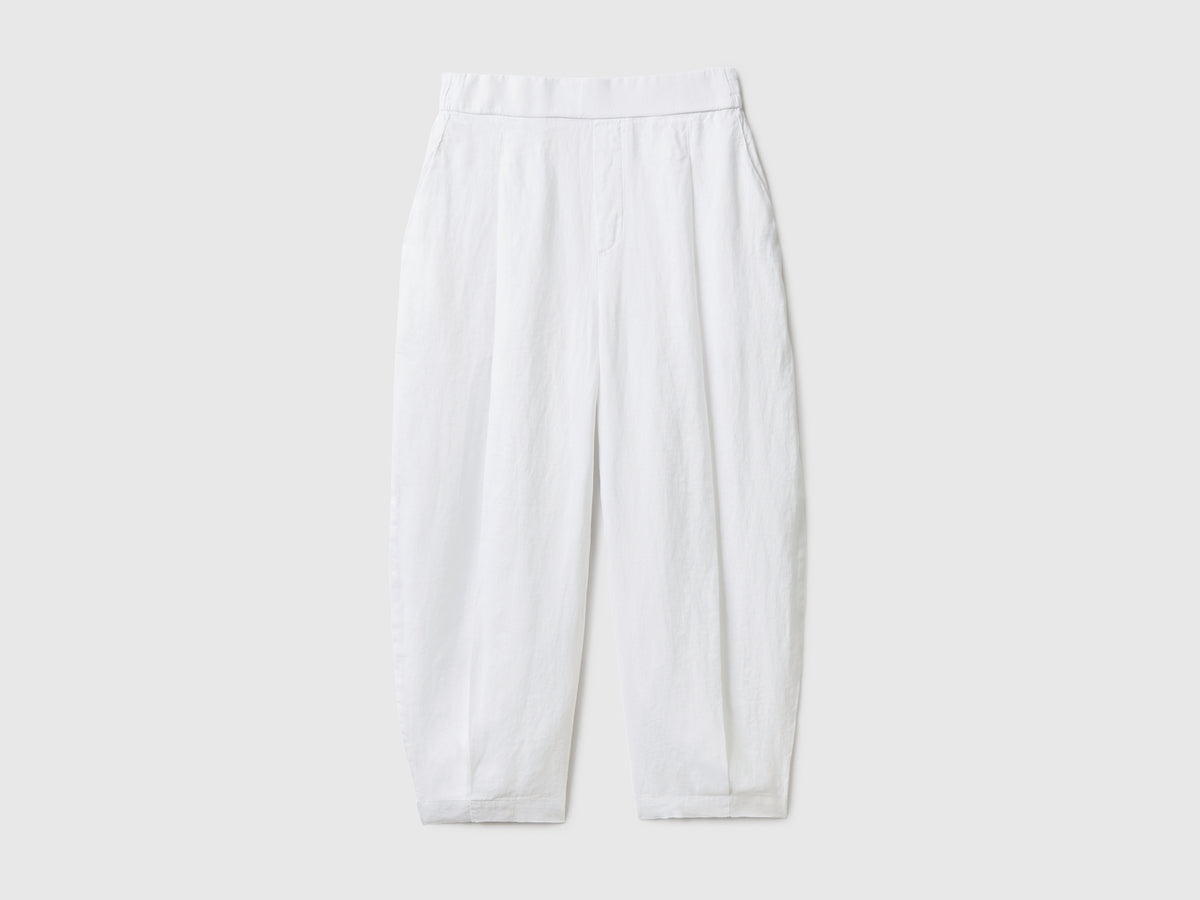 Pantaloni morbidi in puro lino