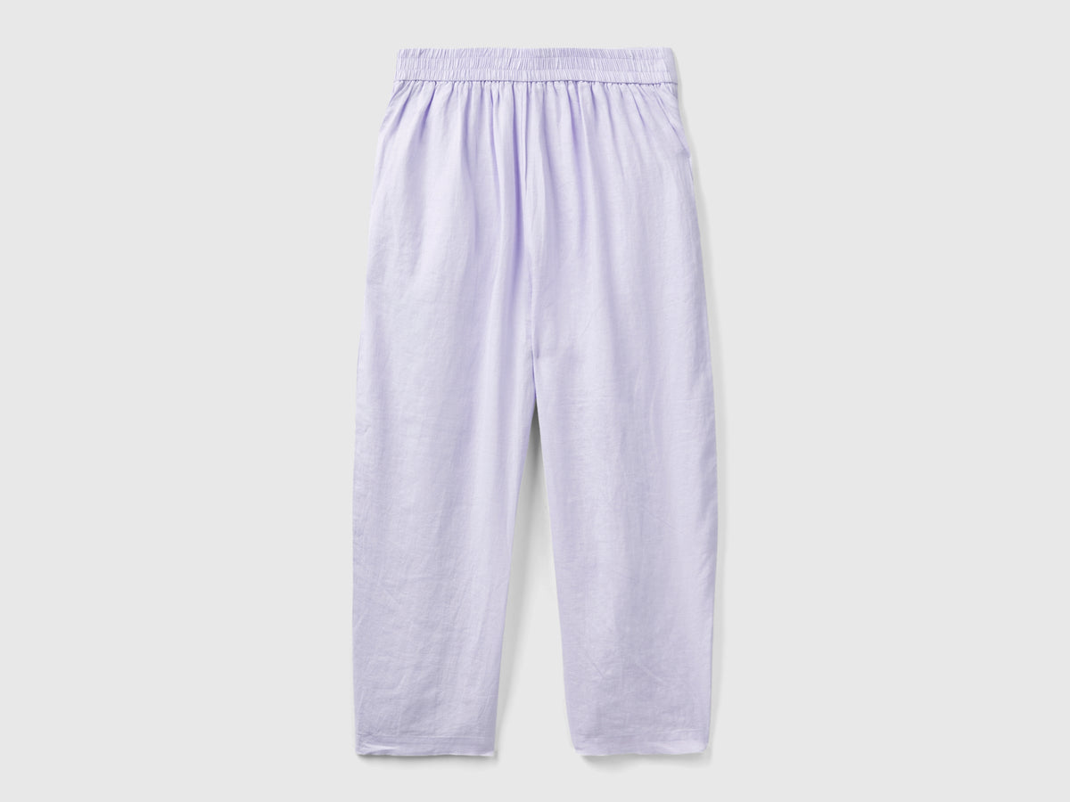 Pantaloni morbidi in puro lino
