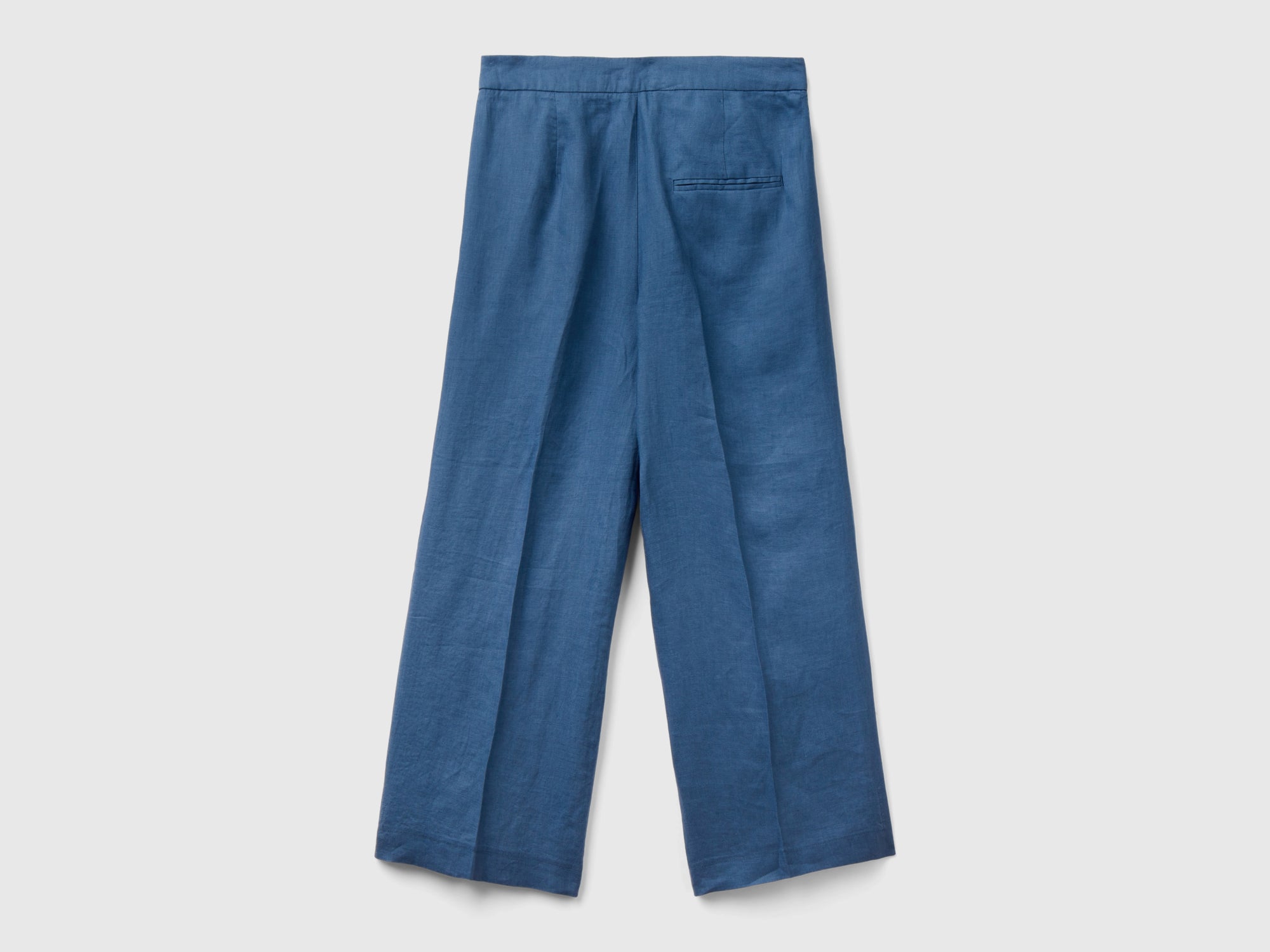 Pantaloni cropped in puro lino da donna avio Benetton Outlet