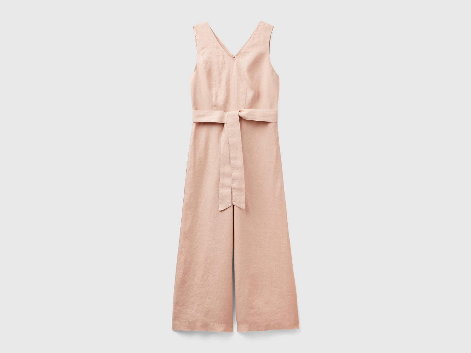 Tuta in puro lino da donna rosa tenue | Benetton Outlet