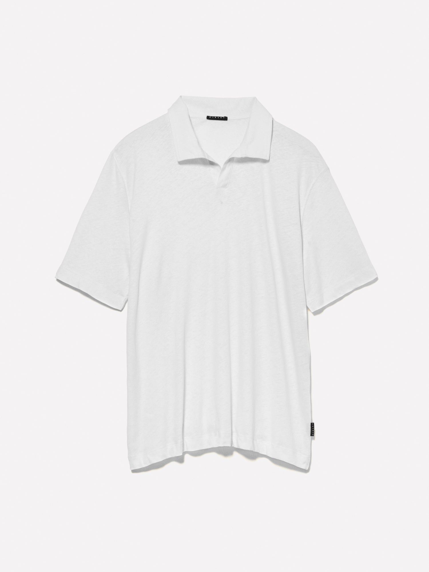 Linen blend polo da uomo bianco panna | Sisley Outlet