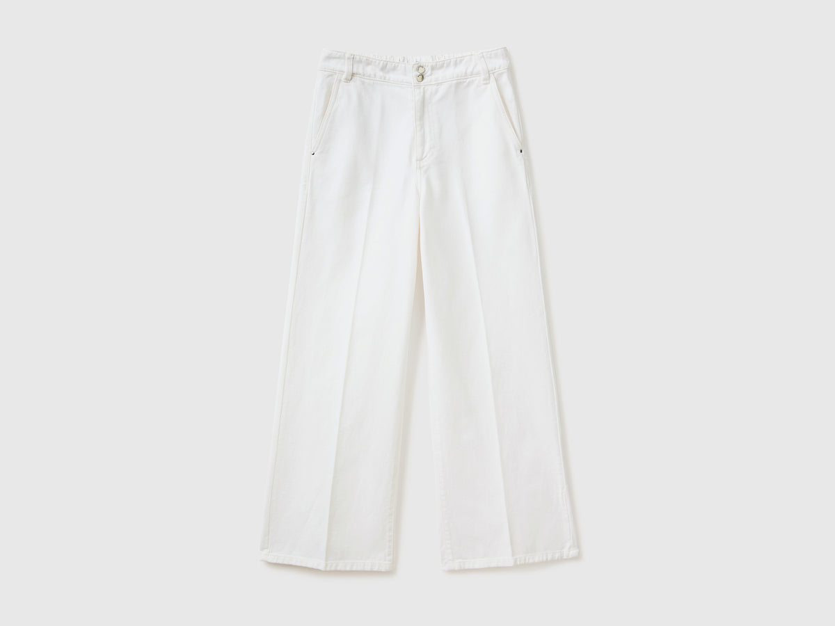 Pantaloni a vita alta con gamba ampia
