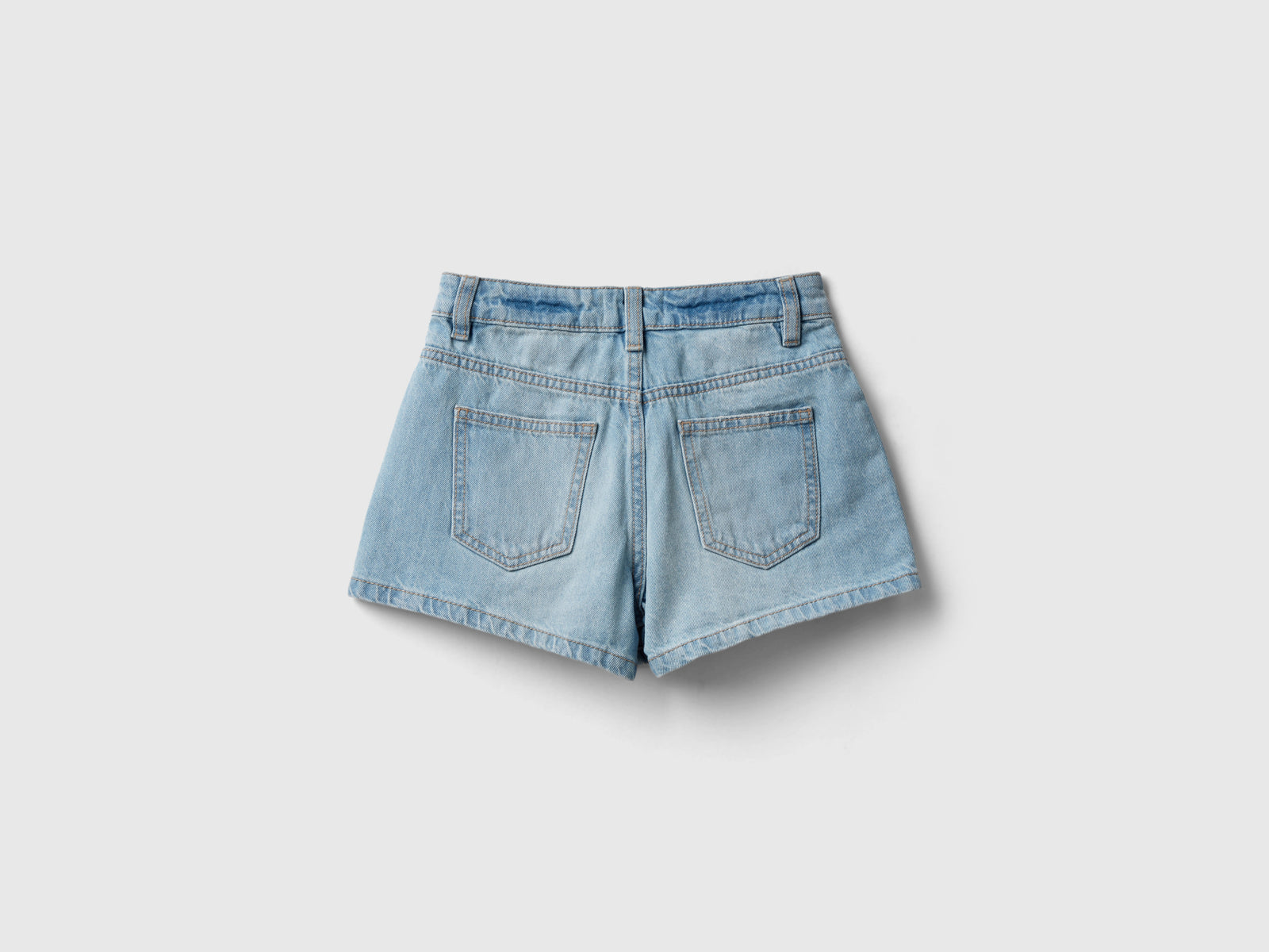 Gonna pantalone di jeans da bambina celeste 2 | Benetton Outlet