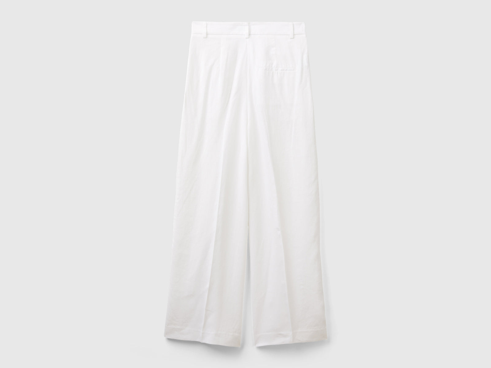 Pantaloni in misto viscosa sostenibile da donna bianco 2 | Benetton Outlet