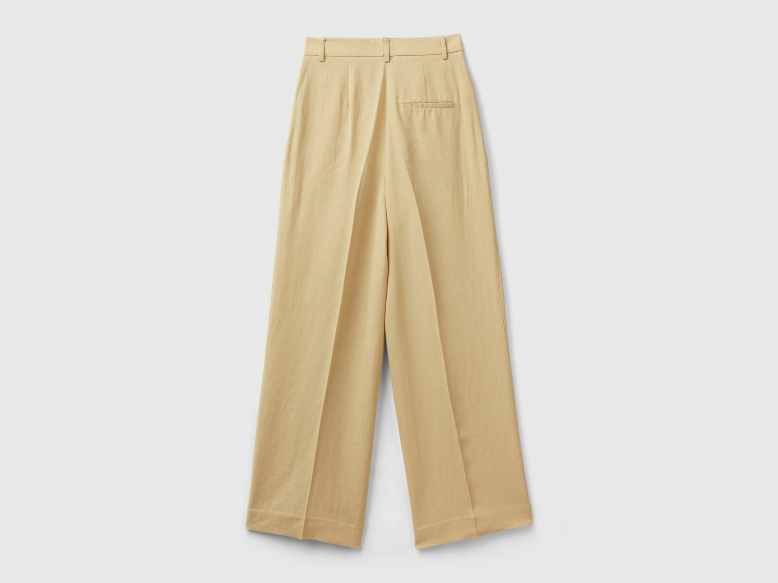 Pantaloni in misto viscosa sostenibile da donna beige 2 | Benetton Outlet