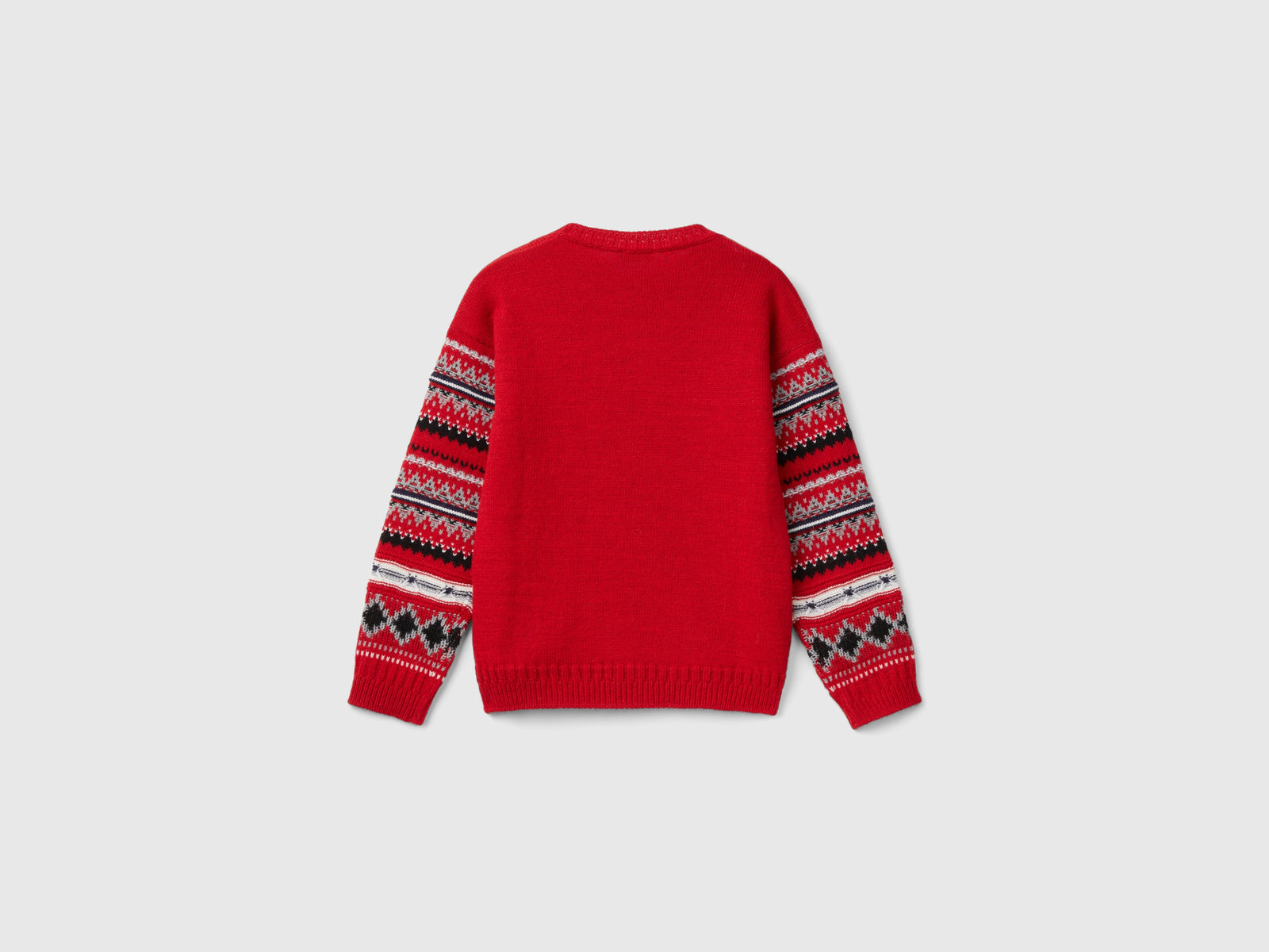 Maglia jacquard in misto lana da bambino multi-color 2 | Benetton Outlet
