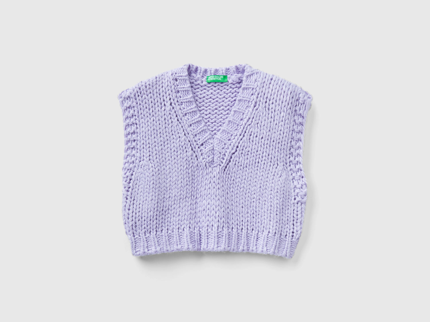 Gilet corto boxy fit da bambina lilla | Benetton Outlet