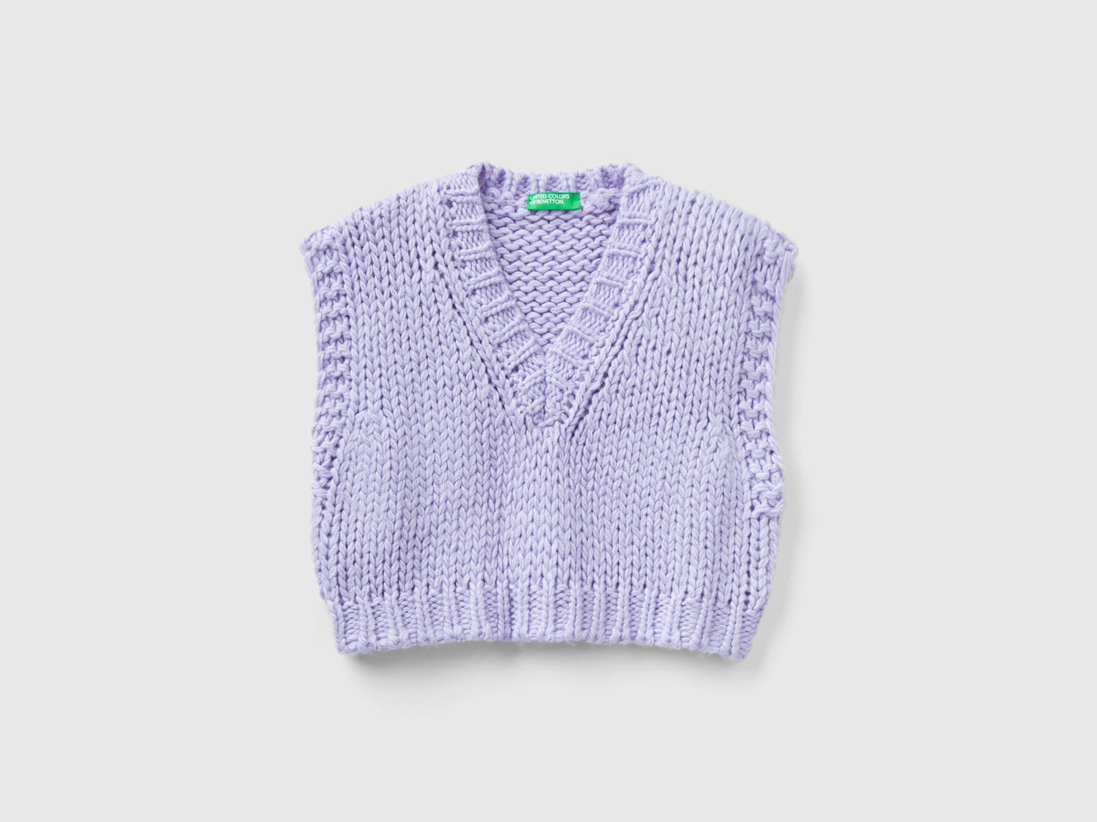 Gilet corto boxy fit da bambina lilla | Benetton Outlet