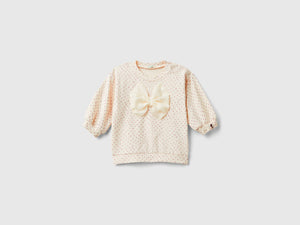 T-shirt con fiocco in caldo cotone