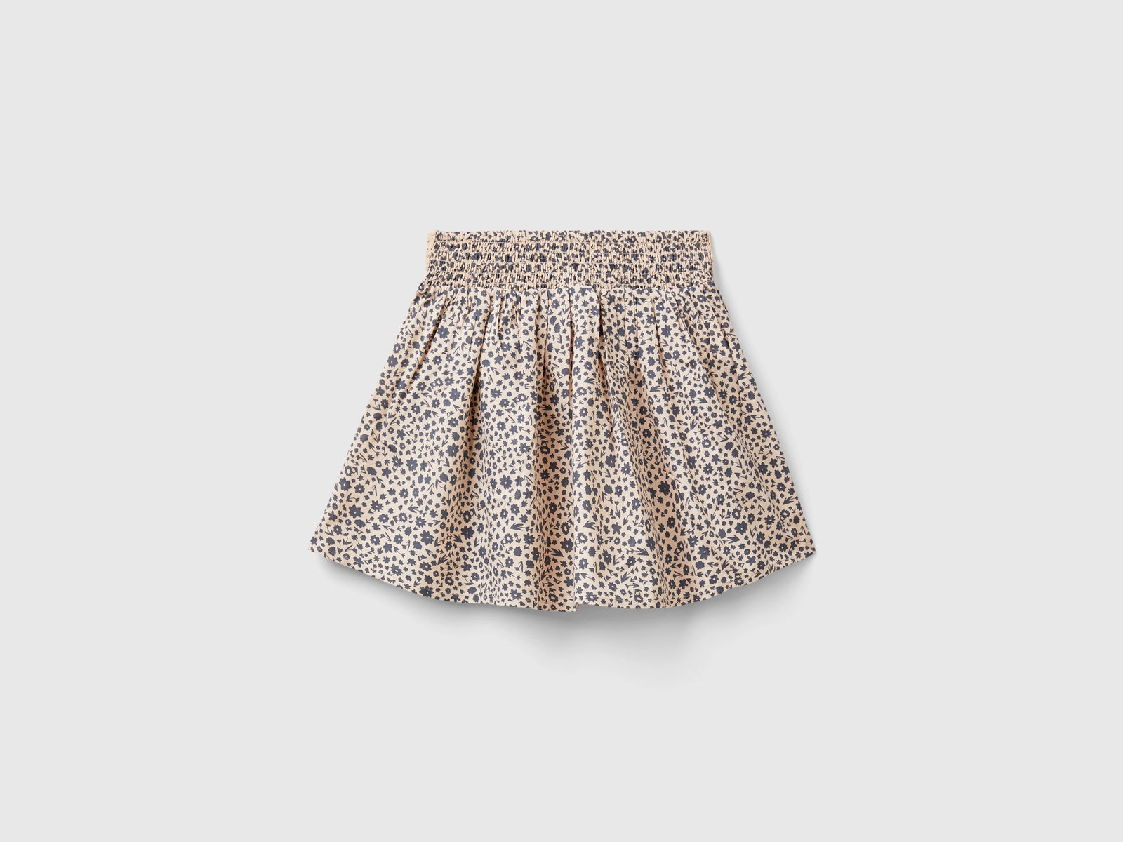 Gonna con stampa fiori da bambina rosa tenue 2 | Benetton Outlet