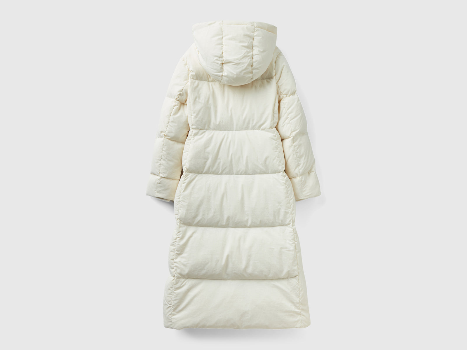 Piumino imbottito con piuma riciclata da donna bianco panna 3 | Benetton Outlet