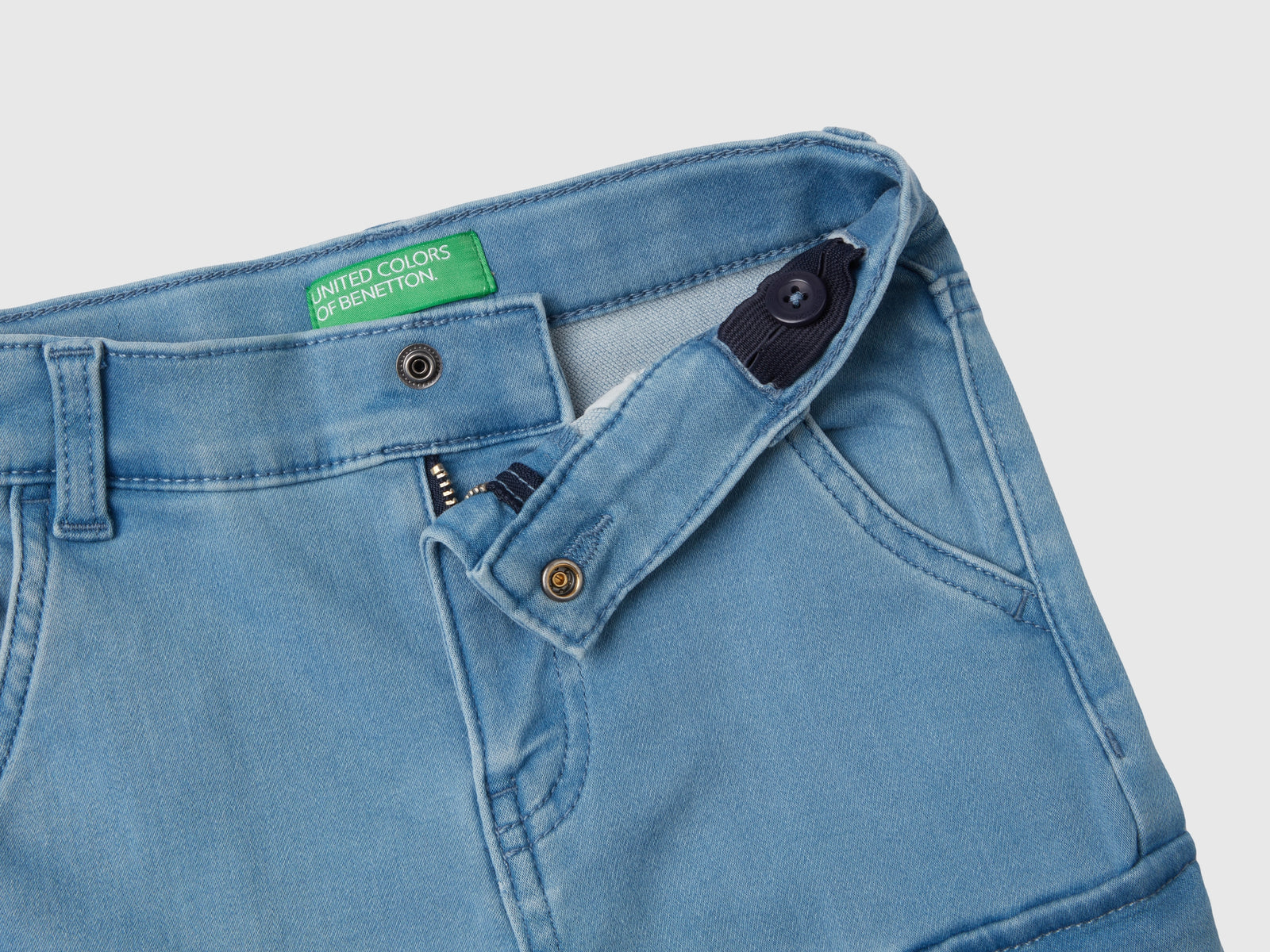 Jeans slim fit con tasconi da bimbo blu 3 | Benetton Outlet