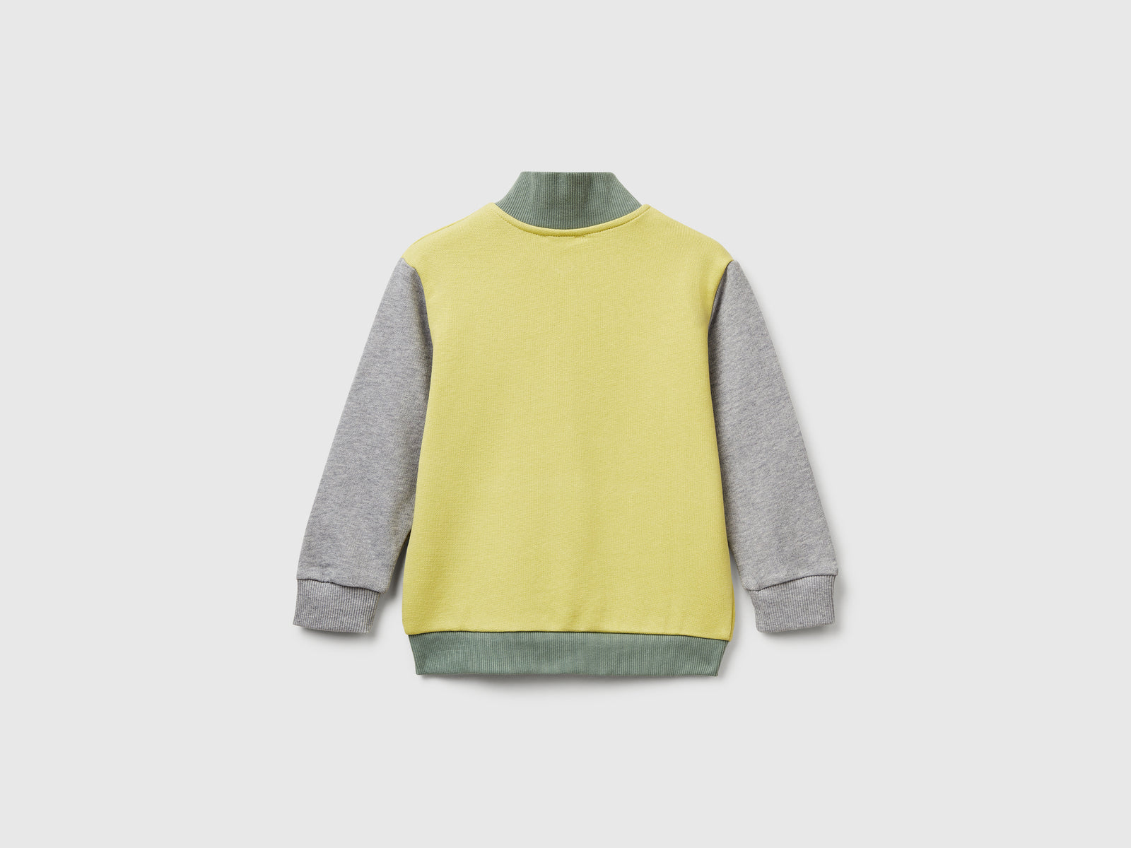 Felpa in cotone con logo da bimbo giallo 2 | Benetton Outlet