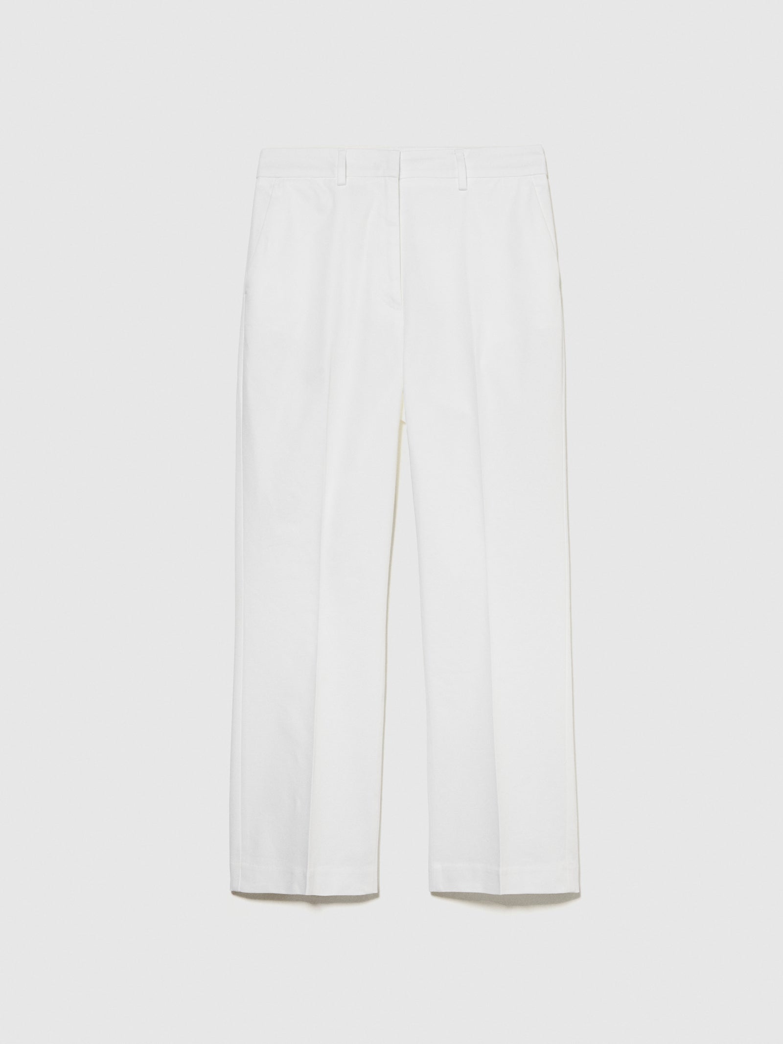 Pantaloni a vita alta da donna bianco | Sisley Outlet
