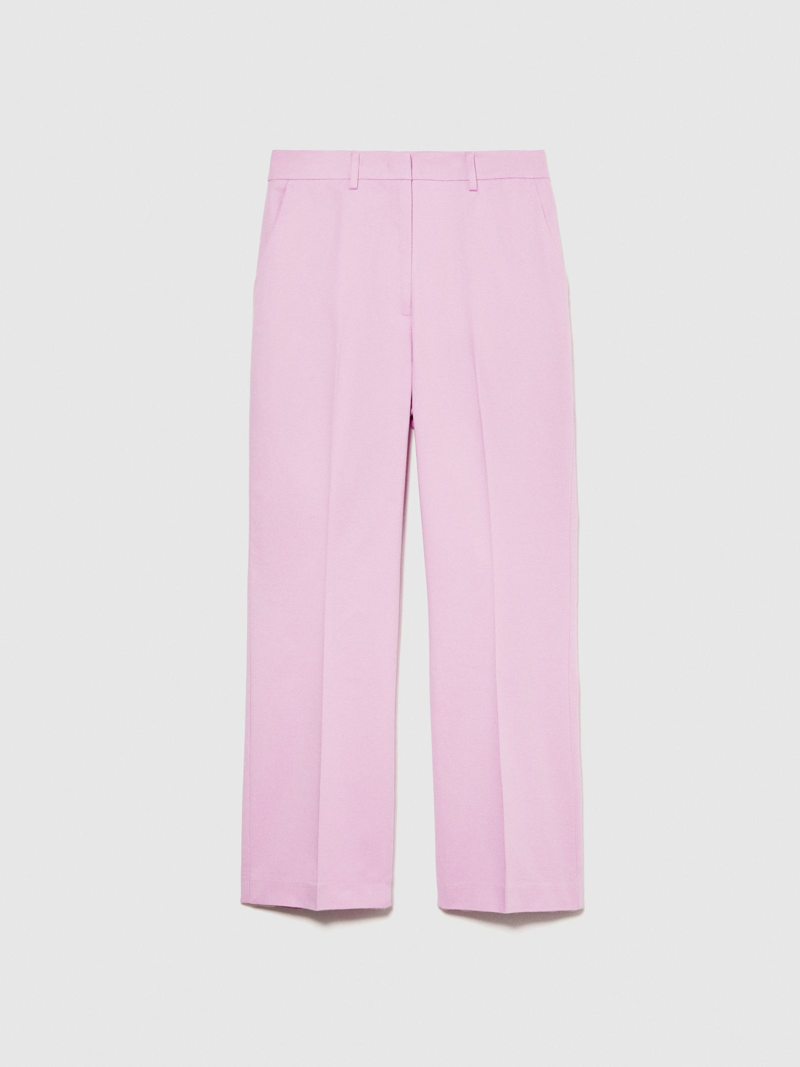 Pantaloni a vita alta da donna rosa tenue | Sisley Outlet
