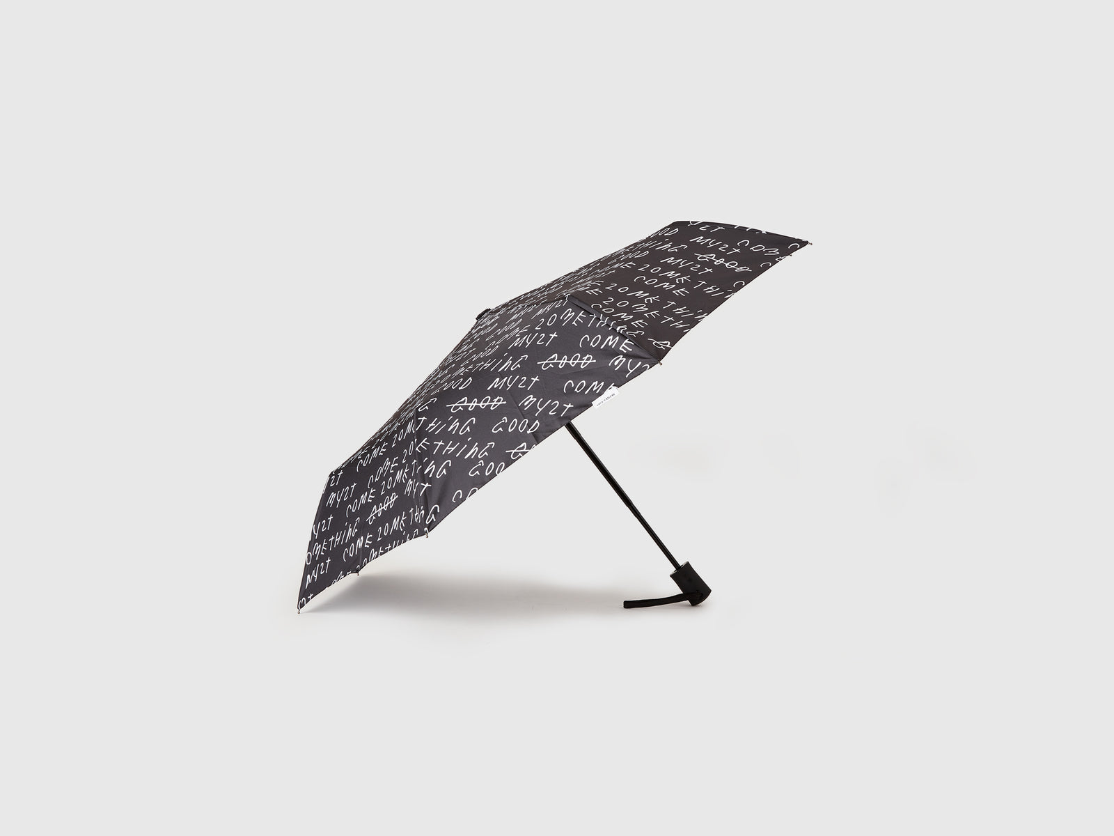 Ombrello con scritte Coco Capitán da uomo nero 3 | Benetton Outlet