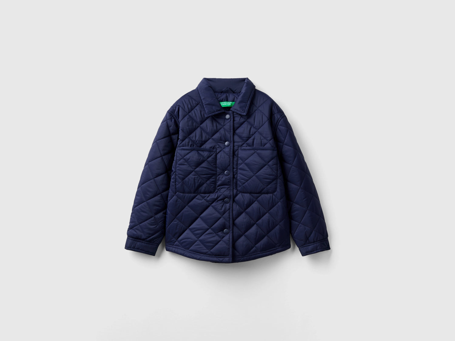 Giubbino leggero trapuntato da bambina blu scuro | Benetton Outlet