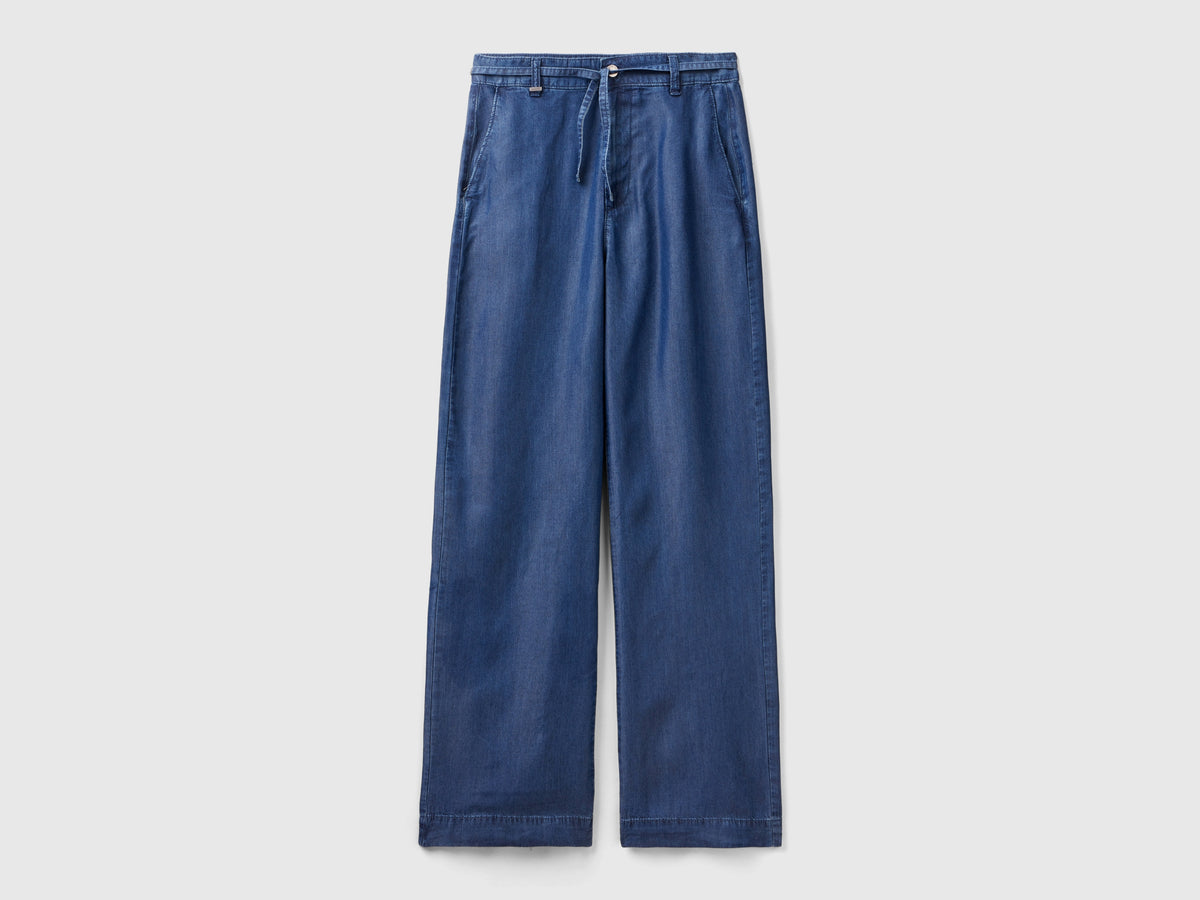 Wide viscose trousers