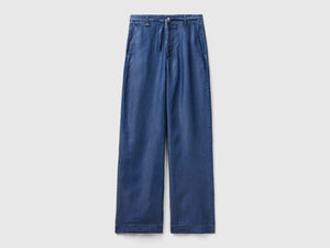 Wide viscose trousers