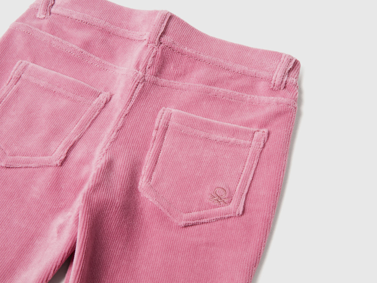Pantaloni super skinny in ciniglia