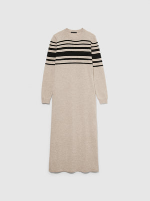 Vestito in maglia con righe