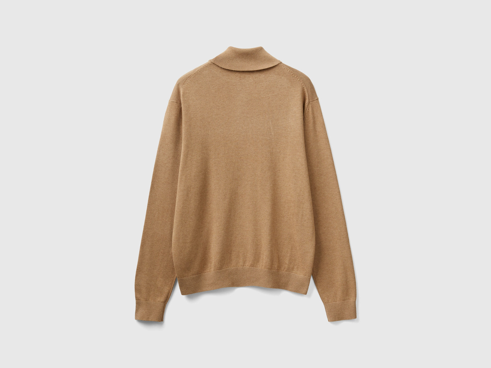 Dolcevita in cotone e lana da uomo cammello 2 | Benetton Outlet