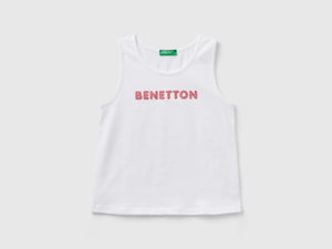 Canotta con logo in cotone bio