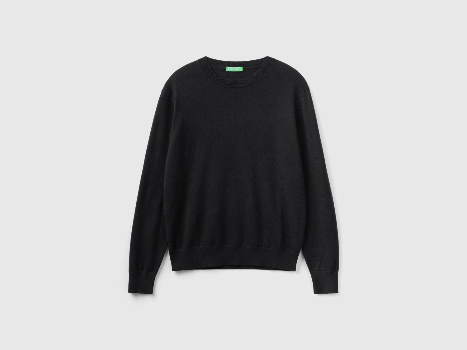 Maglia in puro cashmere da uomo nero | Benetton Outlet