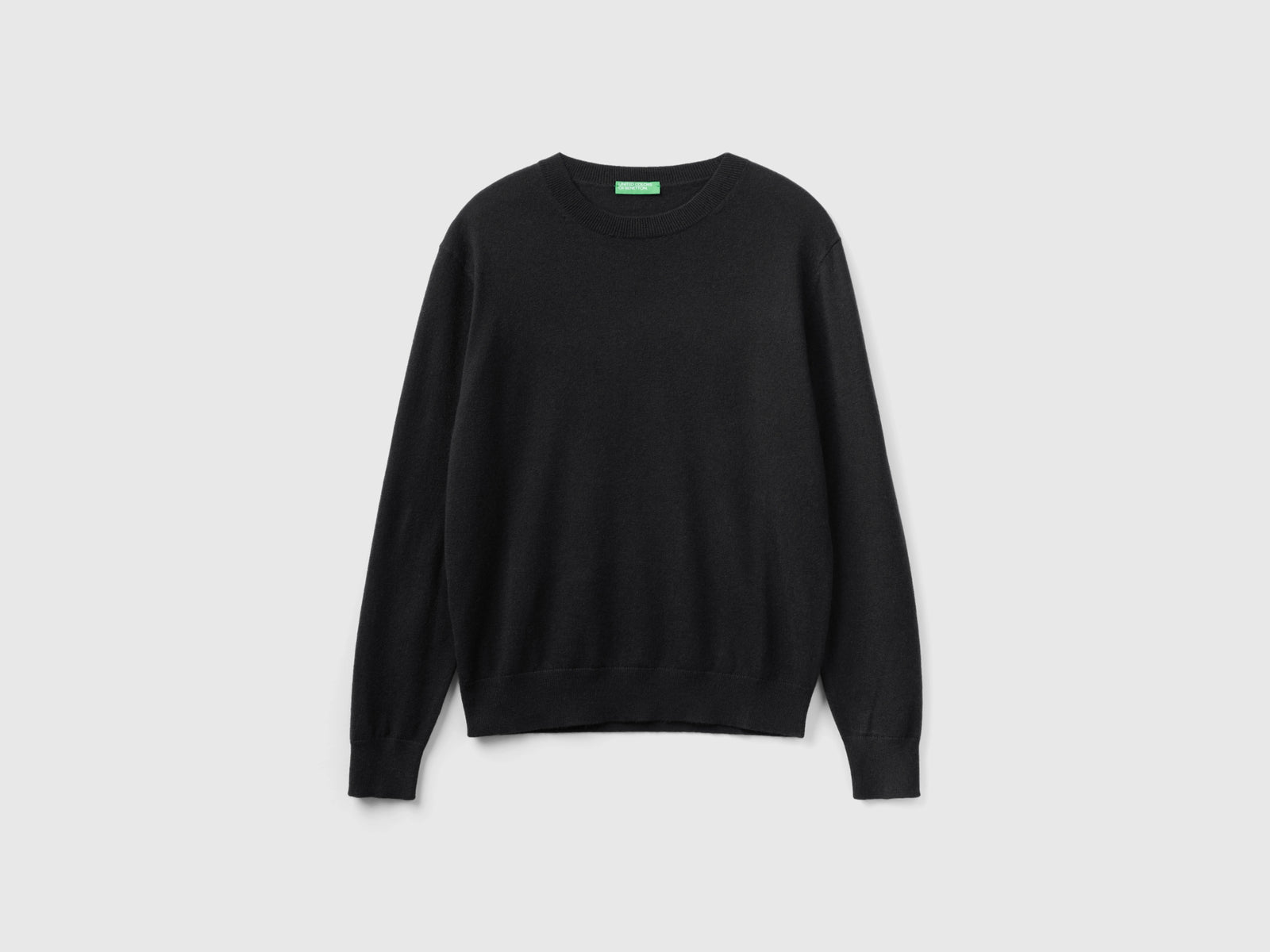 Maglia in puro cashmere da uomo nero | Benetton Outlet