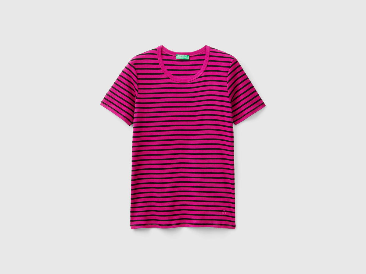 T-shirt girocollo a righe