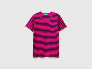 T-shirt girocollo a righe
