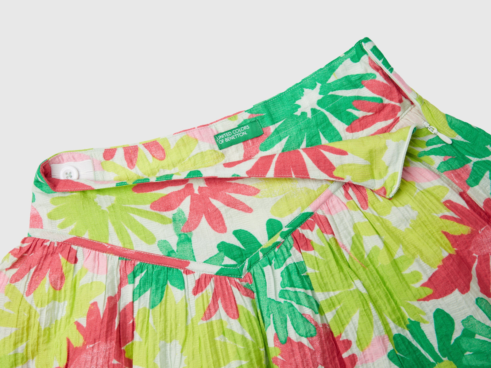 Gonna fluida a fiori da bambina multi-color 2 | Benetton Outlet