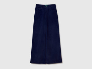 Pantaloni wide fit in velluto