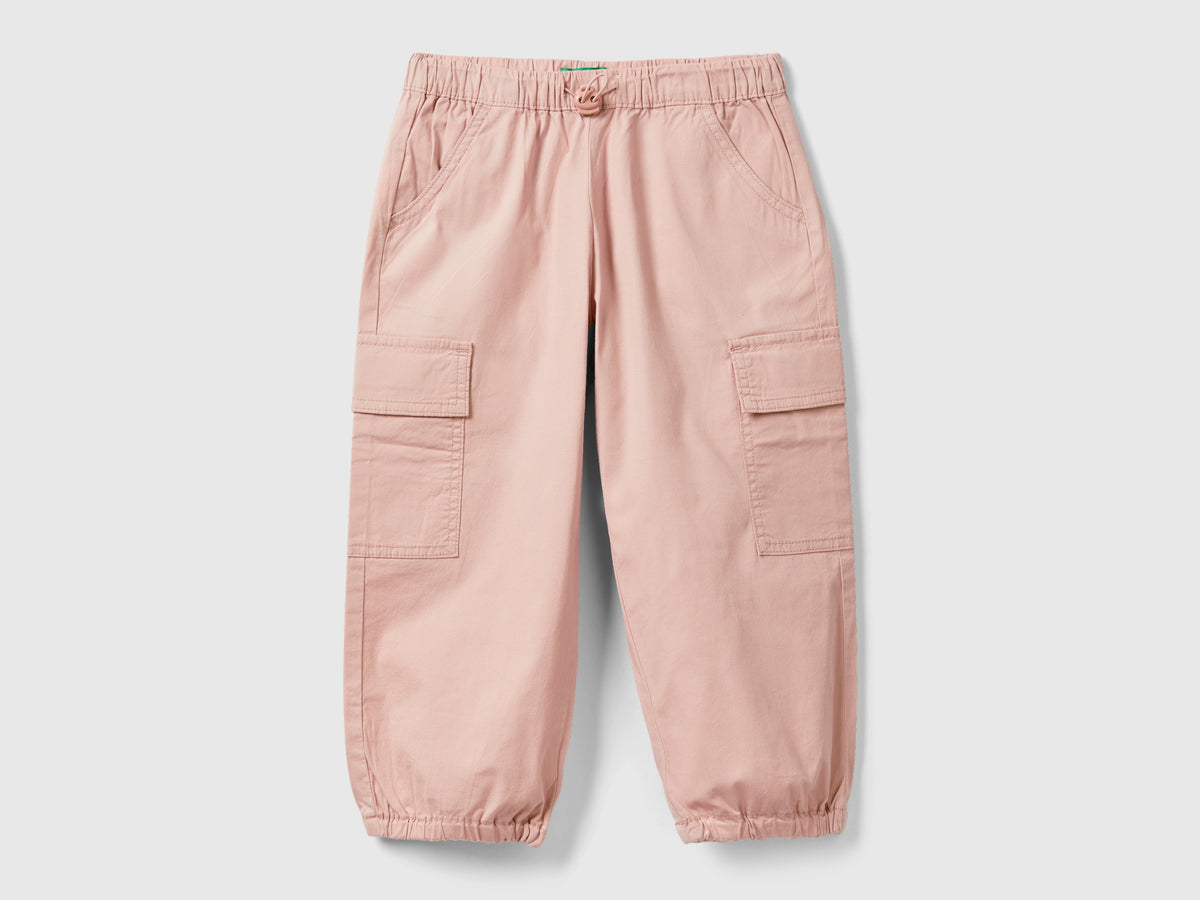 Pantaloni cargo in cotone stretch
