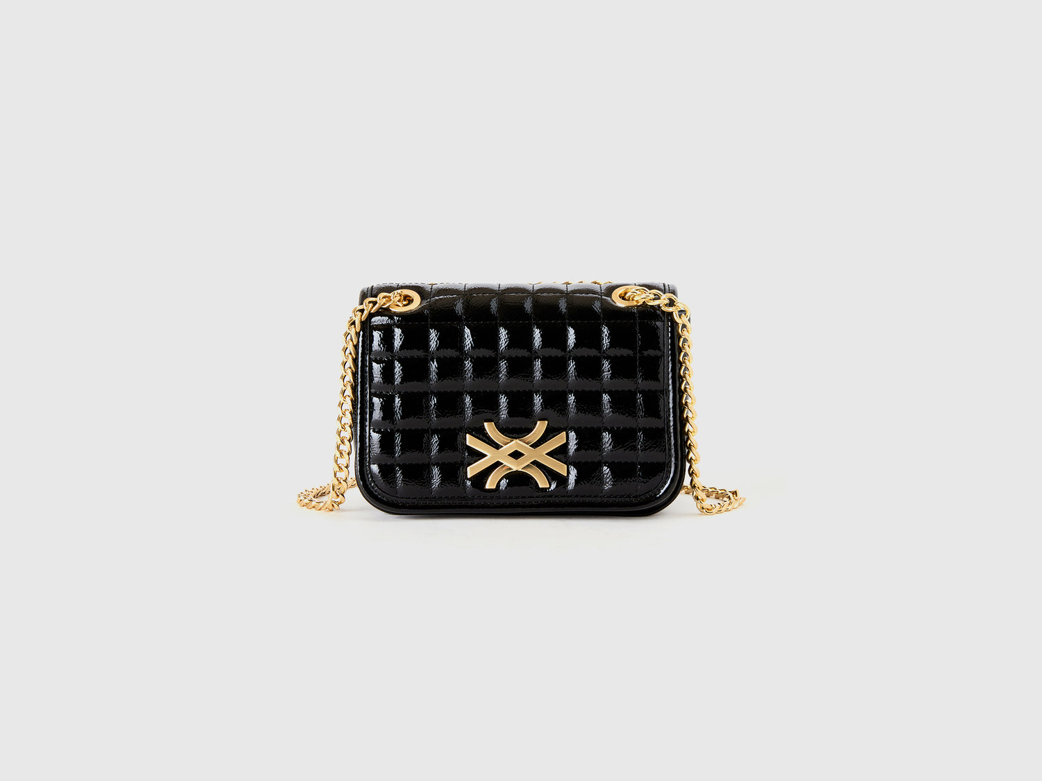 Borsa piccola lucida da donna nero | Benetton Outlet