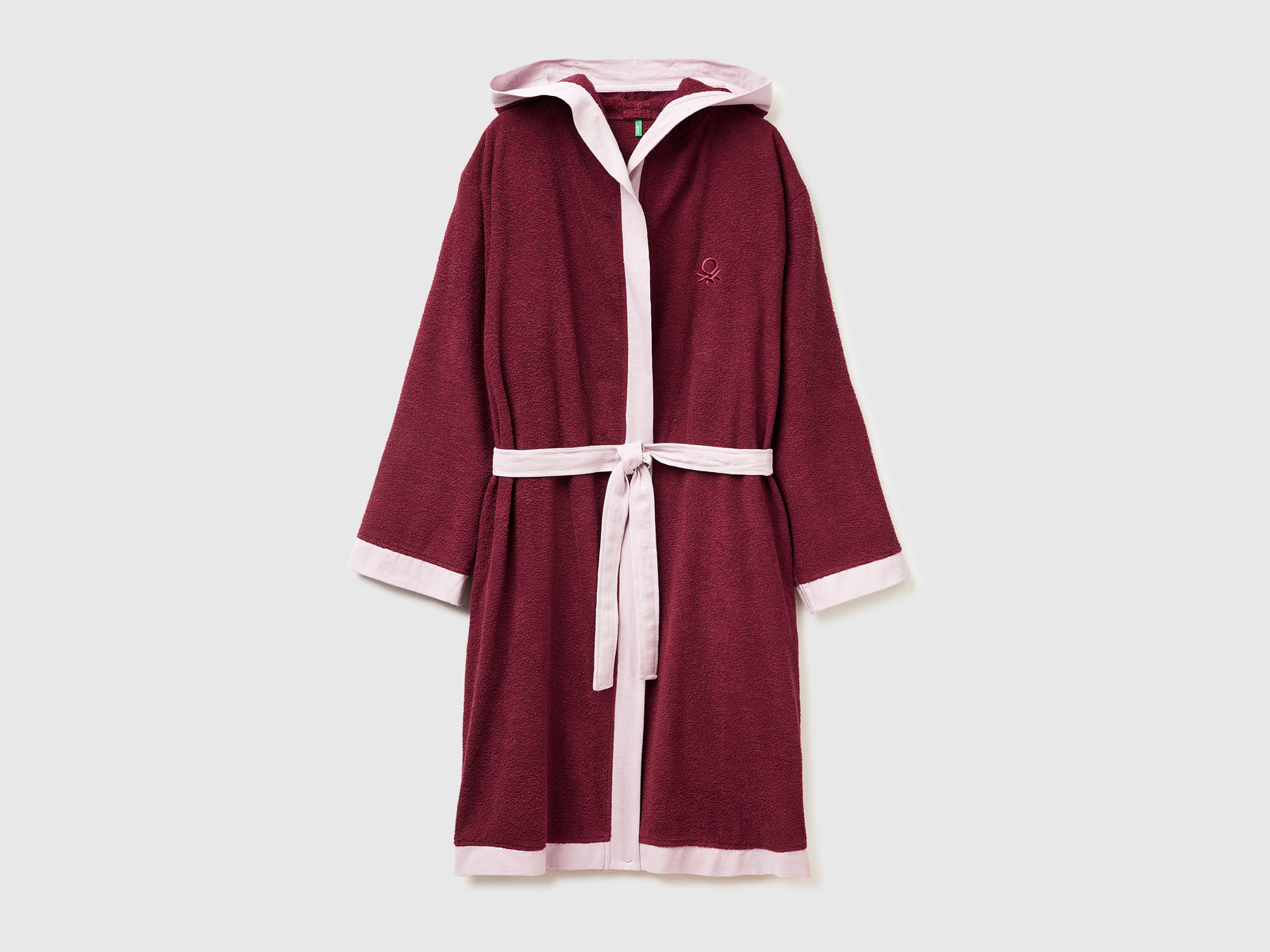 Accappatoio con logo da uomo bordeaux | Benetton Outlet