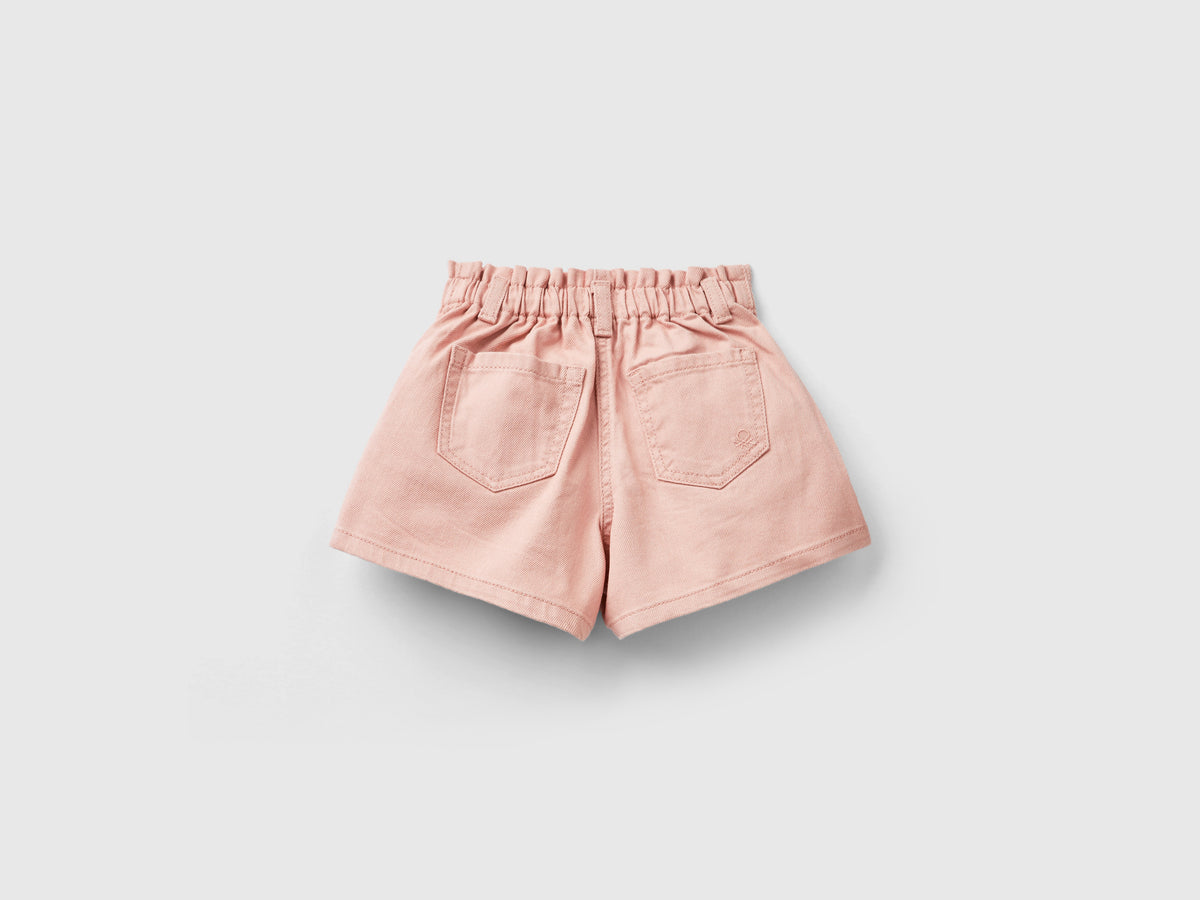 Shorts paperbag in cotone stretch