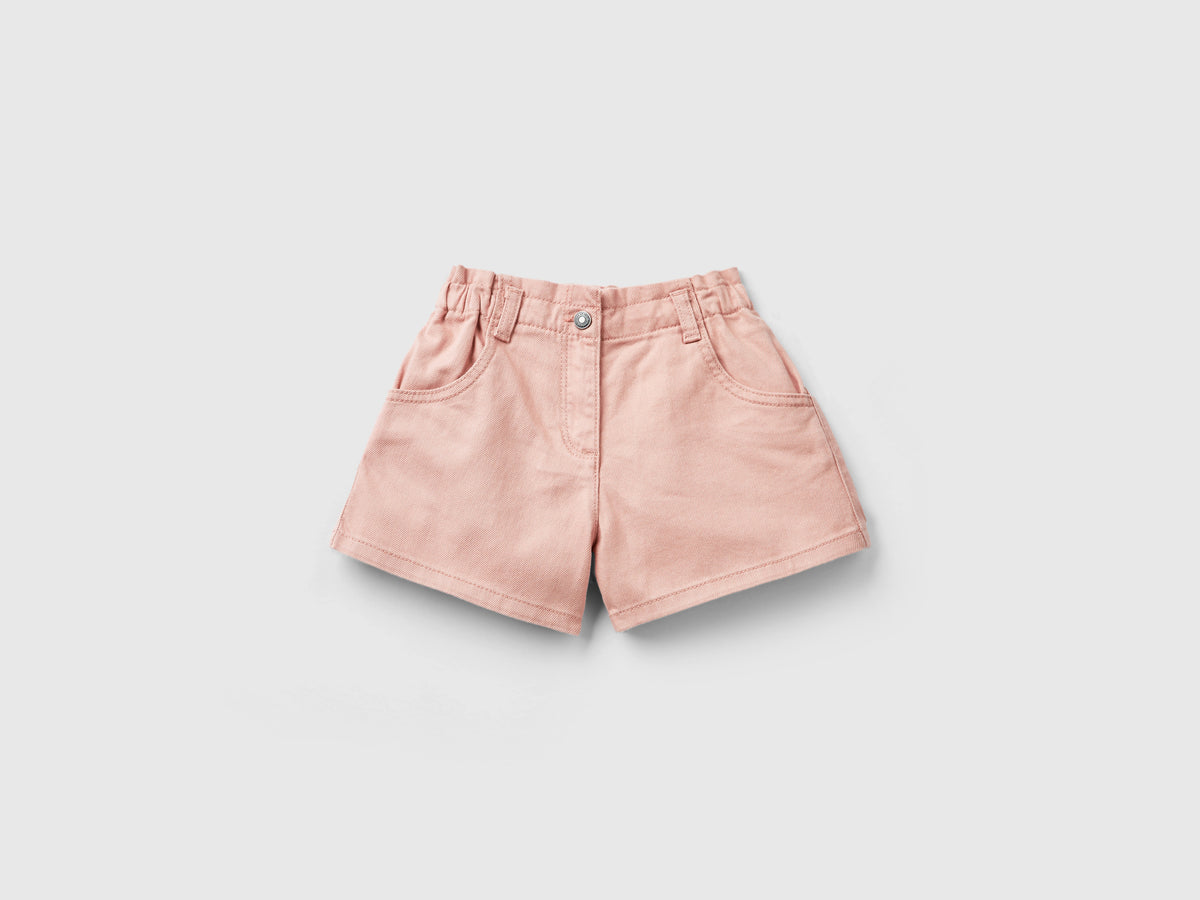 Shorts paperbag in cotone stretch