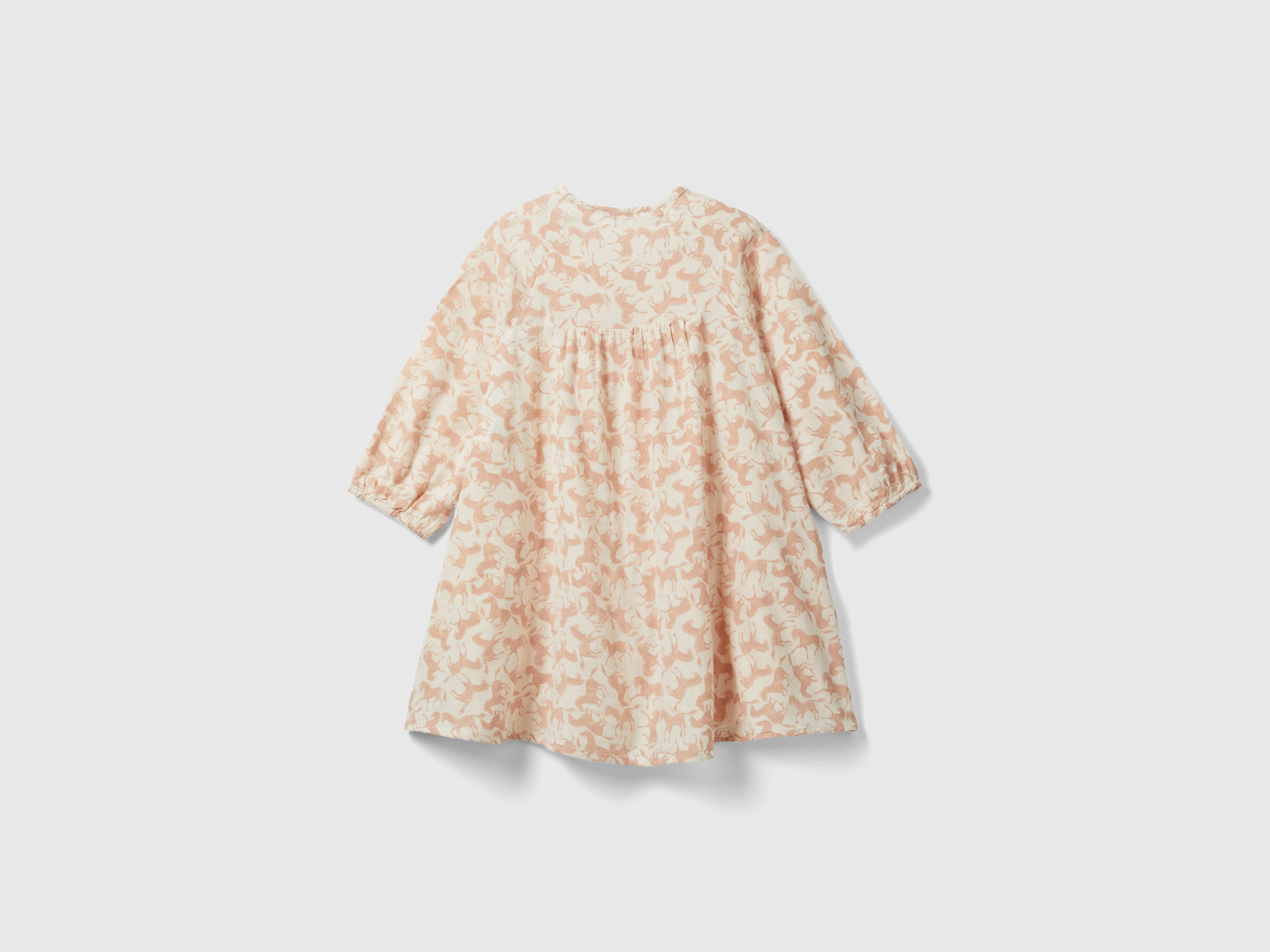 Abito con stampa cavalli da bambina rosa tenue 2 | Benetton Outlet