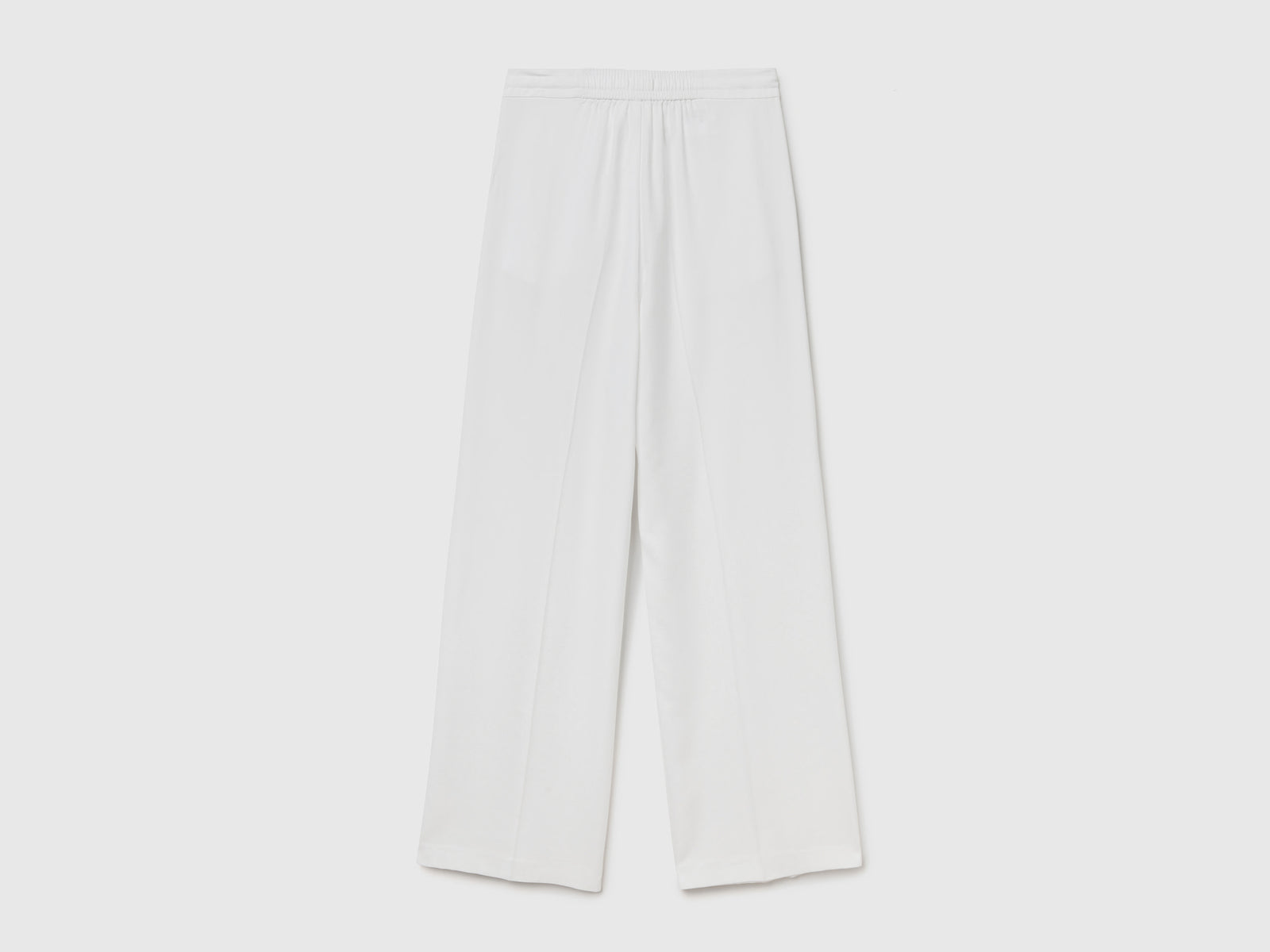 Pantaloni in puro lyocell da donna bianco 2 | Benetton Outlet