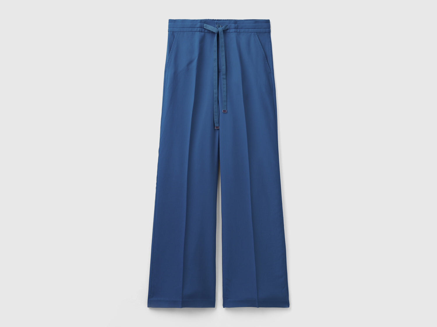 Pantaloni in puro lyocell da donna avio | Benetton Outlet