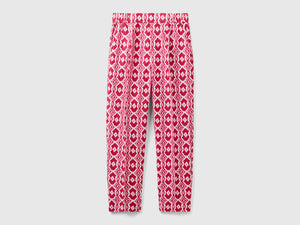 Pantaloni in lino stampato