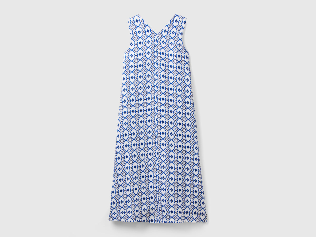 Vestito in lino stampato